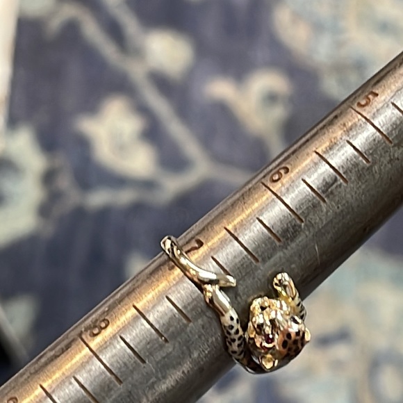 14k Ruby Eyed - Enamel panther Ring - Picture 9 of 9